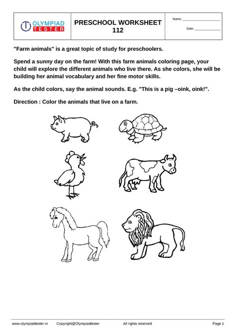 Printable Kindergarten PDF worksheet - UKG #17 | Olympiad tester
