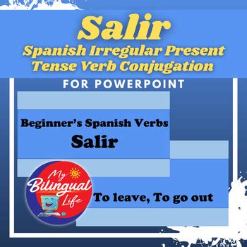 Salir - Spanish Irregular Present Tense Verb Conjugation for PowerPoint