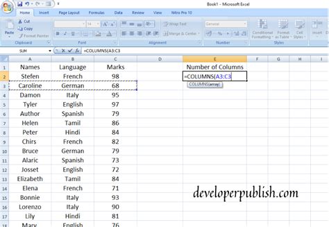Image result for How to Use Columns in Excel