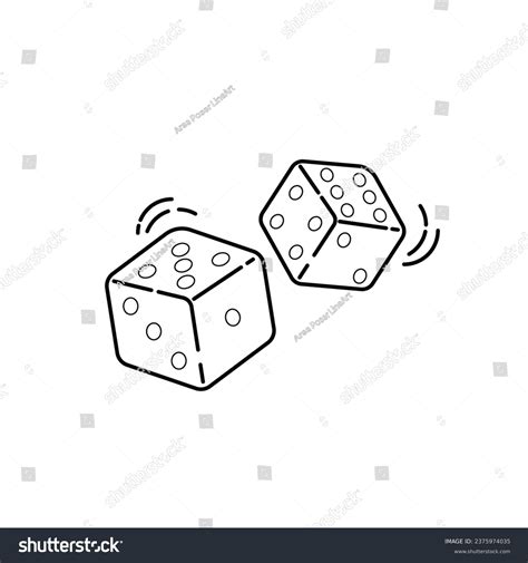 Line Art Dice Stock Vector (Royalty Free) 2375974035 | Shutterstock