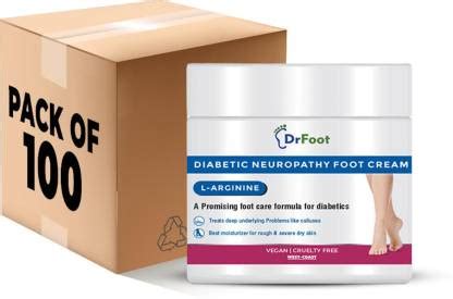 Dr Foot Diabetic Neuropathy Foot Cream L-Arginine - 100gm (Pack of 100 ...
