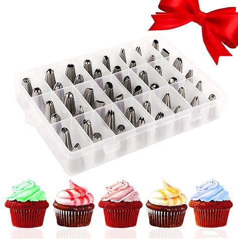 Amazon.com: Piping Tips and Bags Set Pastry Cake Decorating Icing ...