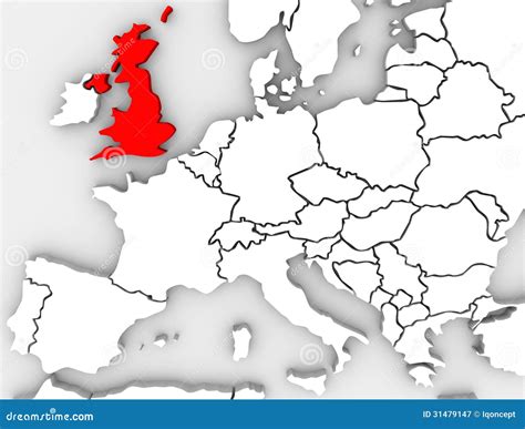 United Kingdom England Map Northern Europe Great Britain Stock Illustration - Illustration of ...