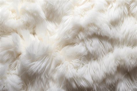 Premium Photo | White faux fur fabric by the yard