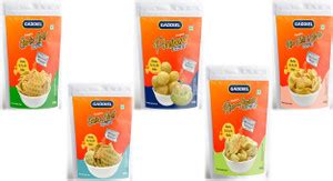 Gaddiel (Panipuri, Onion, Garlic Grill and Rice Papads) Fryums (Pack of ...