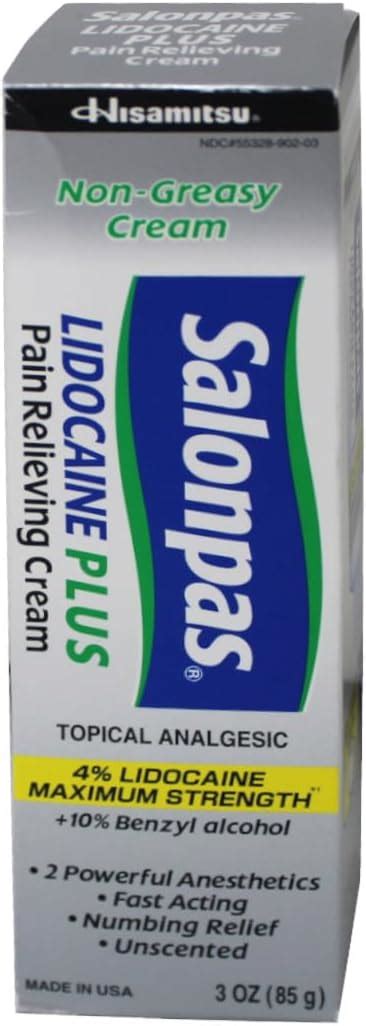 Salonpas Lidocaine Cream 3oz Pack of 3 - Pain Relief India | Ubuy