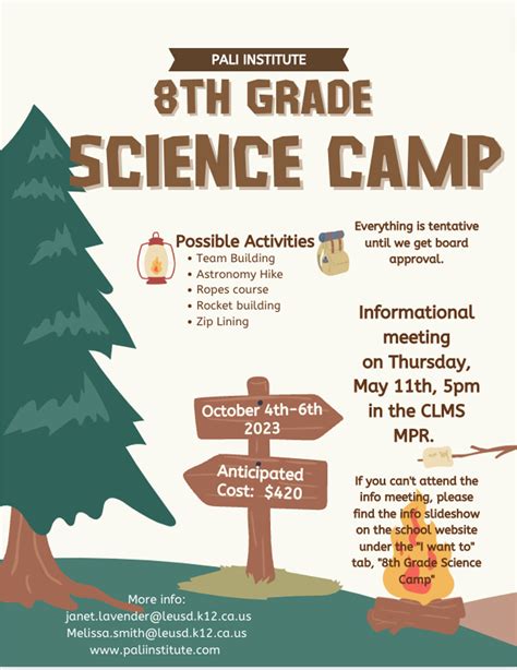 8th Grade Camp 2023-2024 – 8th Grade Camp – Canyon Lake Middle School