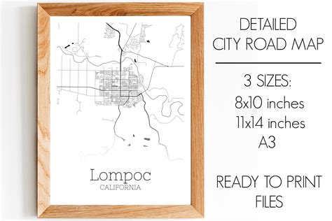 Lompoc California City Map Graphic by SVGExpress · Creative Fabrica