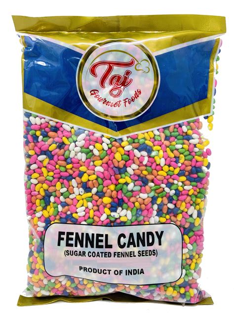 Taj Fennel Candy Sugar Coated Fennel Seeds (Saunf) - 2 lbs Pack | Buy ...
