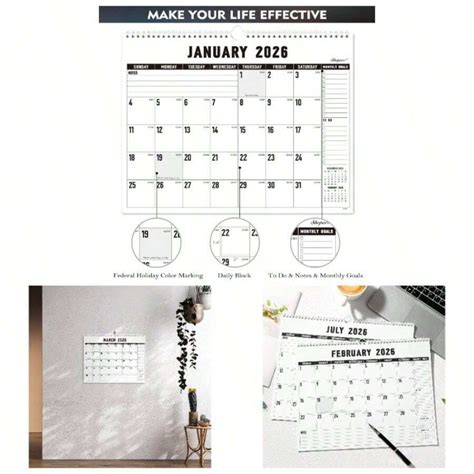 2026 Wall Calendar - 2026 Calendar, 15x 11.5 January. 2026 - December ...