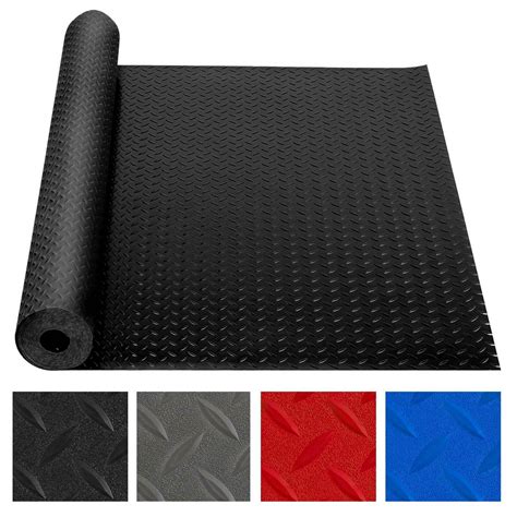 Heavy Duty Garage Floor Mat Rolls Diamond Plate Thickened PVC Non-Slip ...