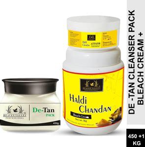 Heaven Valley Professional De-Tan CLEANSER PACK 450gm + Haldi Chandan ...