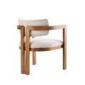 Jolie Dining Chair – Light taupe – Chestnut Frame