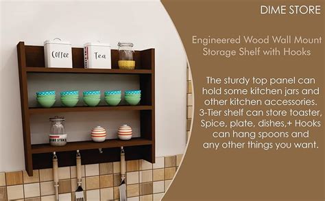 Buy Dime Store Engineered Wood Wall Mount Storage Wall Shelf For Living ...