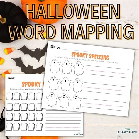 6 Free Halloween Word Mapping Worksheets - Literacy Learn