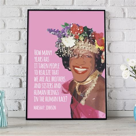 Marsha P Johnson Quote We Are All Brothers and Sisters - Etsy