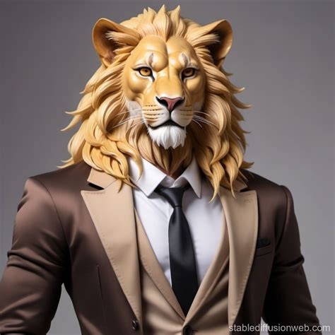 Half-Man Half-Lion Manga Character | Stable Diffusion Online