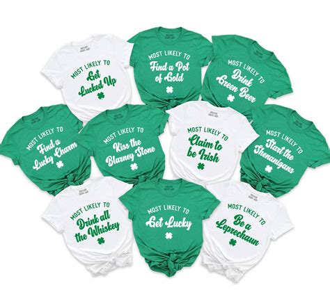 St Patricks Day Shirt, Funny St Patricks Shirts, Most Likely To, Group ...