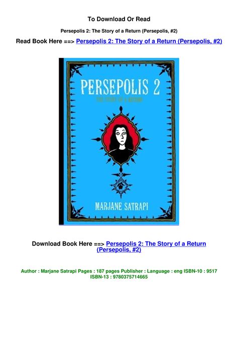 download pdf Persepolis 2 The Story of a Return Persepolis 2 BY Marjane ...