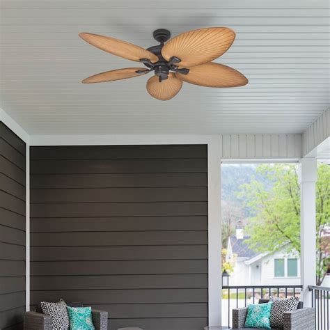 Honeywell Palm Valley 52-in Bronze with Palmetto Palm/Palmetto Wicker ...