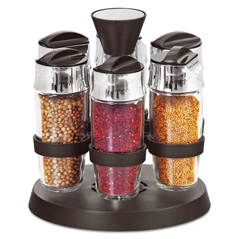 Home Smart6pc Spice Organizing Jars Spice Jars Bottle Rack Kitchen ...