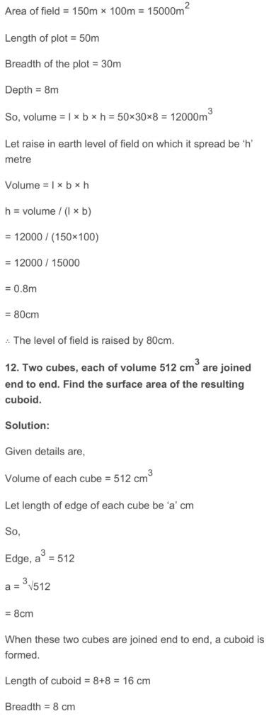 RD Sharma Chapter 21 – Mensuration – II (Volumes and Surface Areas of a ...