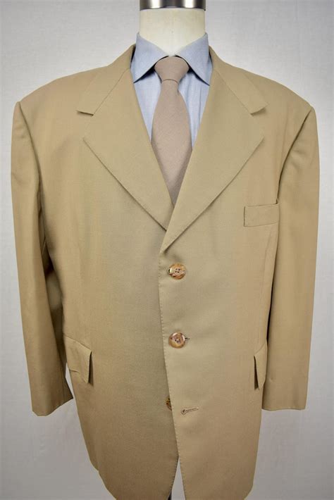 1990's Bespoke Berardi Bros. Light Brown Three Button Two Piece Suit ...