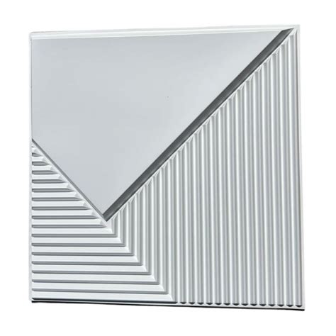 50cmx50cm 1Adet Beyaz 3D Abs Çizgili Desenli PVC Dayanıklı Duvar Paneli ...