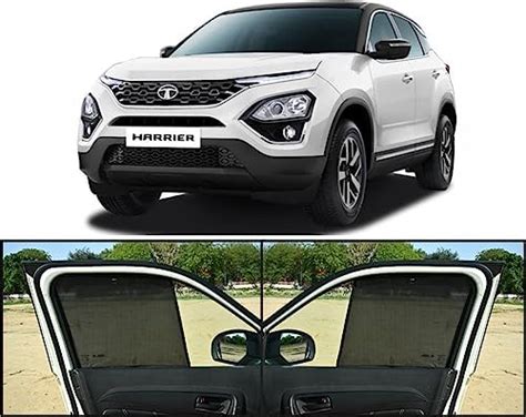 Able 3D-Fix Type Car Non-Magnetic Sun Shade Curtains for TATA Harrier ...
