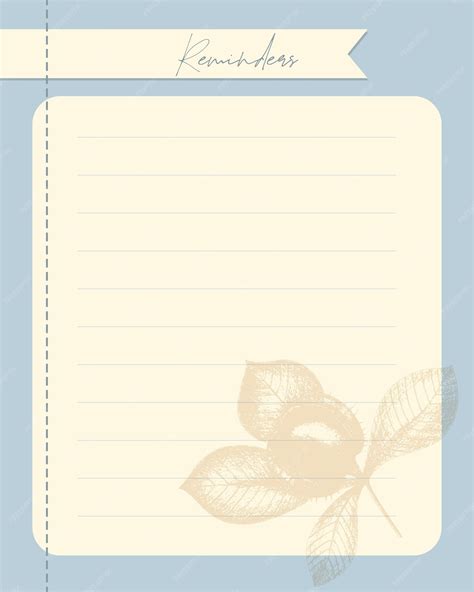 Reminder blank vintage collage with chestnut planner notes todo list ...