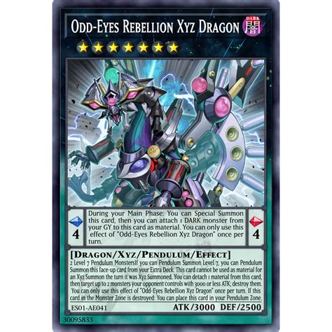 [การ์ด Mengyou] Yu-Gi-Oh ES01-AE041 Odd-Eyes Rebellion XYZ Dragon ...