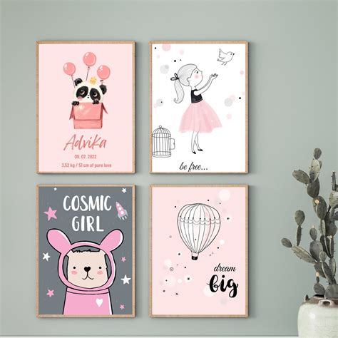 Personalized Baby Girl Poster - Name, DOB and Tagline – FEMTOARTS