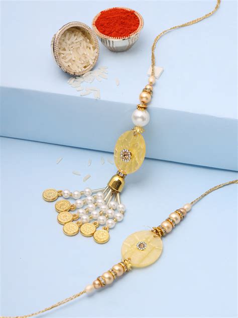 Pearl Design Bhaiya Bhabhi Rakhi