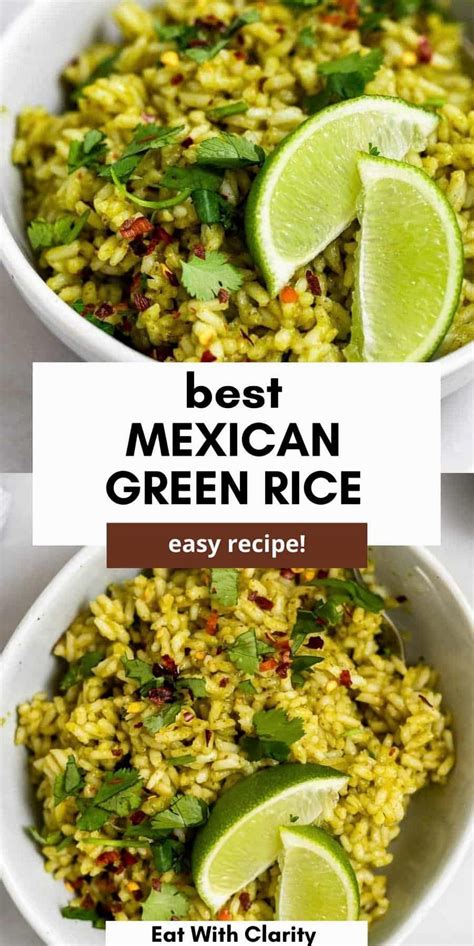 Vibrant mexican green rice recipe by eat with clarity – Artofit