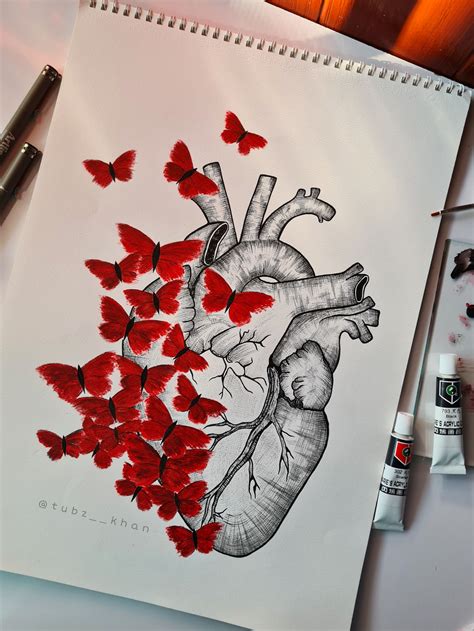 Fluttering Heart🫀🦋 | Disegni semplici, Disegni astratti, Disegni a ...