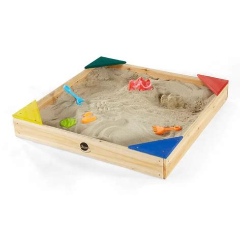 Buy Plum Junior Natural Wooden Sand Pit With Colour Seats Online at ...