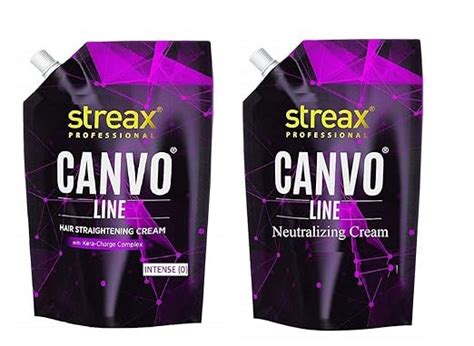 Streax Canvo Line Big Straightening Cream & Neutralizing Cream (Intense ...