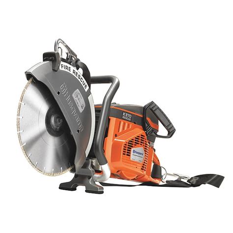Husqvarna 14" Fire Rescue Saw, 5" Cut Depth, Wet/Dry, 6.5hp 2-Cycle ...