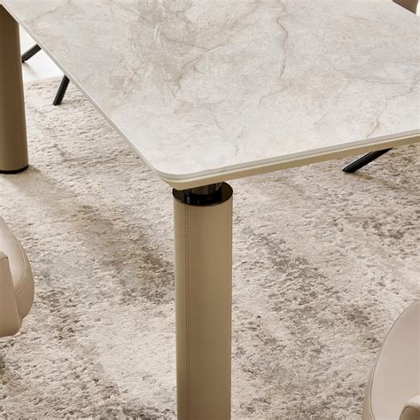 Buy Torino Sintered Stone Top 6-Seater Dining Set with Chairs - Taupe ...