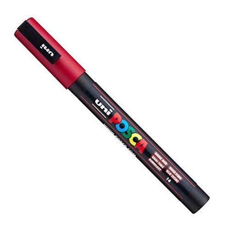 POSCA PC-3m by Uni-Ball - Dark Red : Amazon.in: Office Products