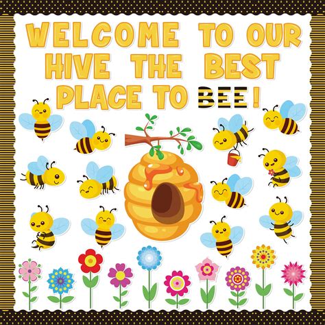 Cpicdn 117pcs Summer Bee Bulletin Board Classroom Decoration Welcome To ...