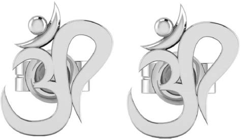 Flipkart.com - Buy KUKSHYA 925 Pure Silver (Chandi) OM Studs/Earring ...