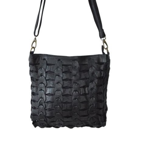 Aditi Wasan H240 Leather Sling Bag Black : Amazon.in: Shoes & Handbags