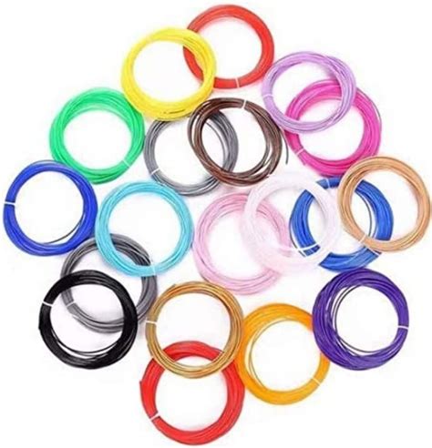Camin PLA 3D Pen Filaments | 10 Colors x 5 mtr 3D Pen Filament Refills ...