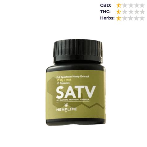 Hemplife SATV 50mg Capsules | Sleep, Pain Relief – CBD Store India