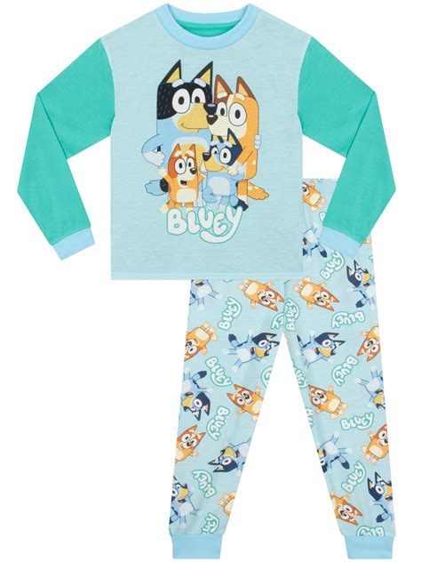 Bluey Boys Long Sleeve Pajamas Blue Sizes 2T-8 - Walmart.com