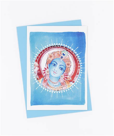 Yoga Postkarte Krishna – schoene-karten.com
