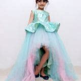 Seagreen Hilow Party Dress | Birthday party gowns for girls | Kids ...