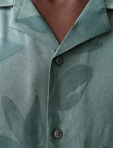 Buy Regular Fit Short Sleeve Cuban Collar Shirt at Marks & Spencer