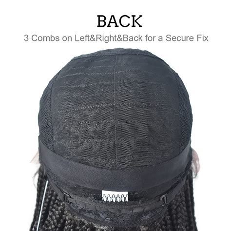 Buy Short Box Braided Wigs For Black Women Bob Style Lace Braids ...